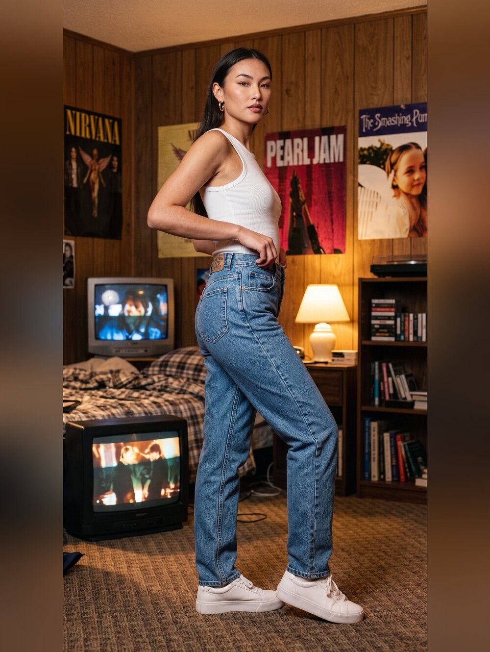 Vintage Arizona Jean Co 90s High Waisted Mom Light Wash Loose Barrel Size 30"